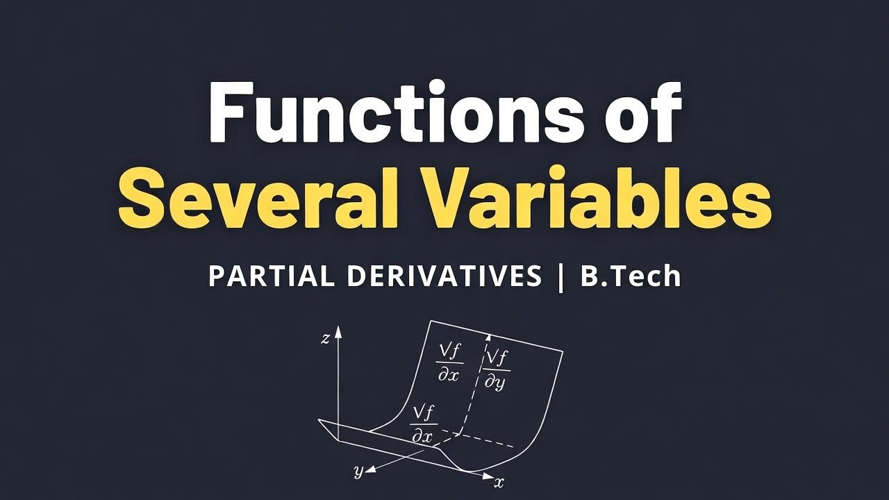 🔴 Partial Derivatives | Solved Problems | Functions of Several Variables | B.Tech