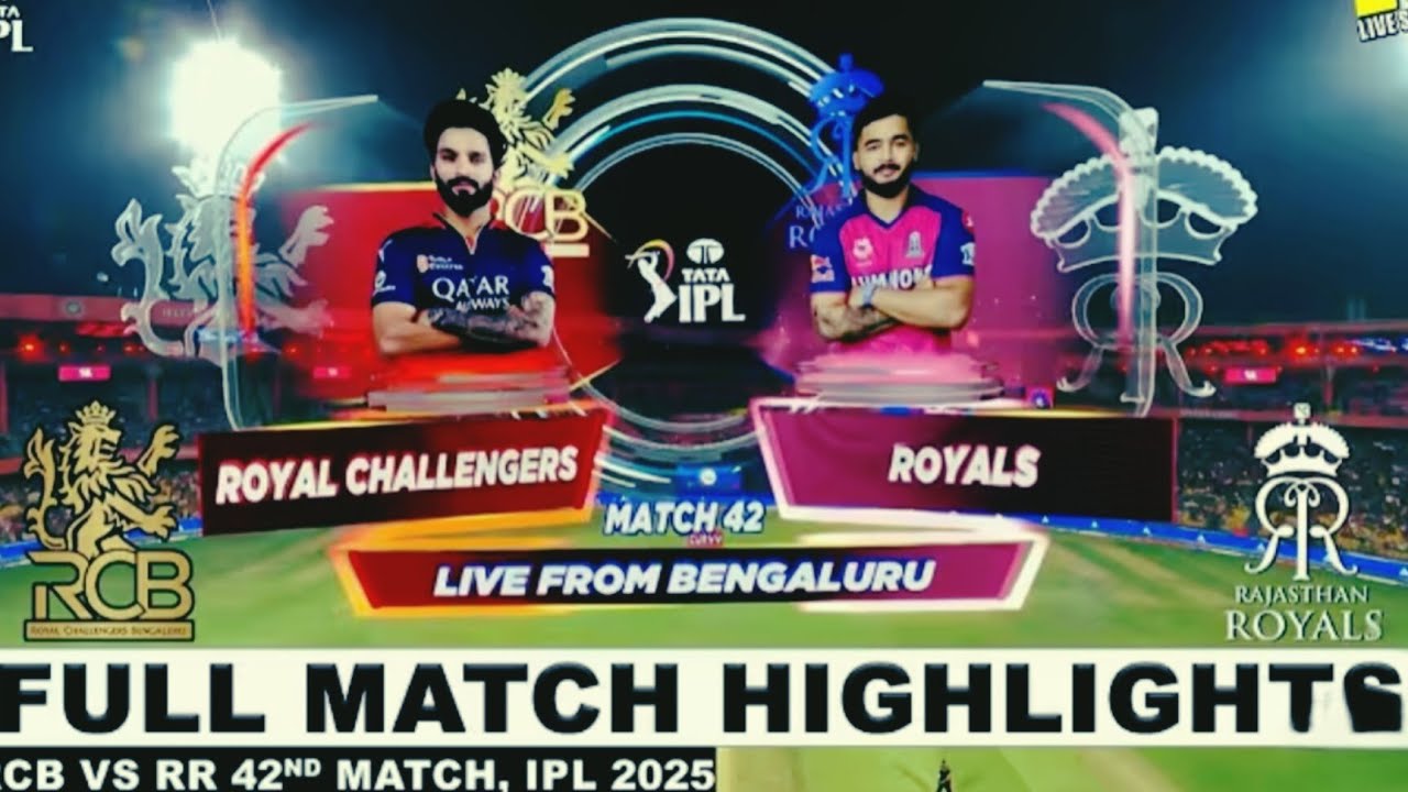 Full Match Highlight 💗 RCB vs RR 🔥#cricket #rcbvsrr #viralvideo 