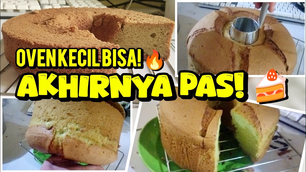 GAGAL BERKALI KALI ‼️AKHIRNYA KETEMU TAKARAN PAS CHIFFON CAKE PANDAN OVEN 20L!