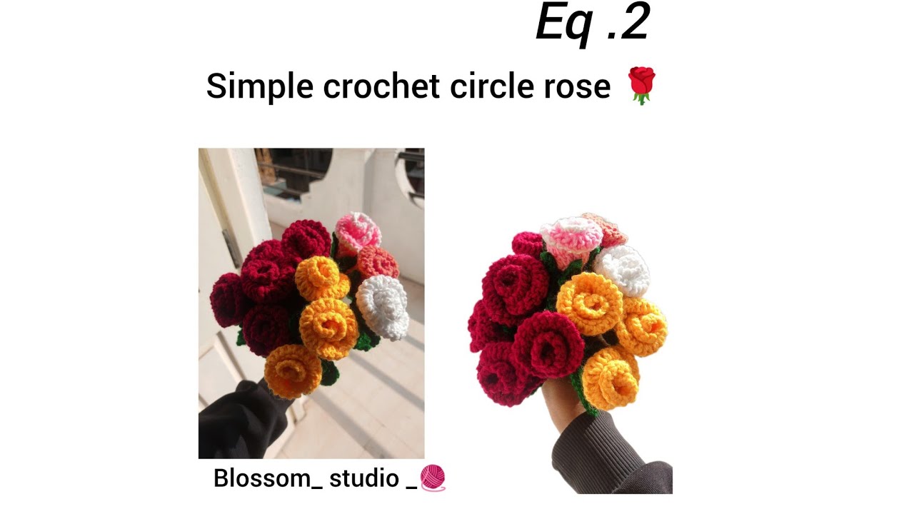 Crochet🧶 Rose🌹 Tutorial: Sabse Aasan Tarika (Hindi/ english)📝  