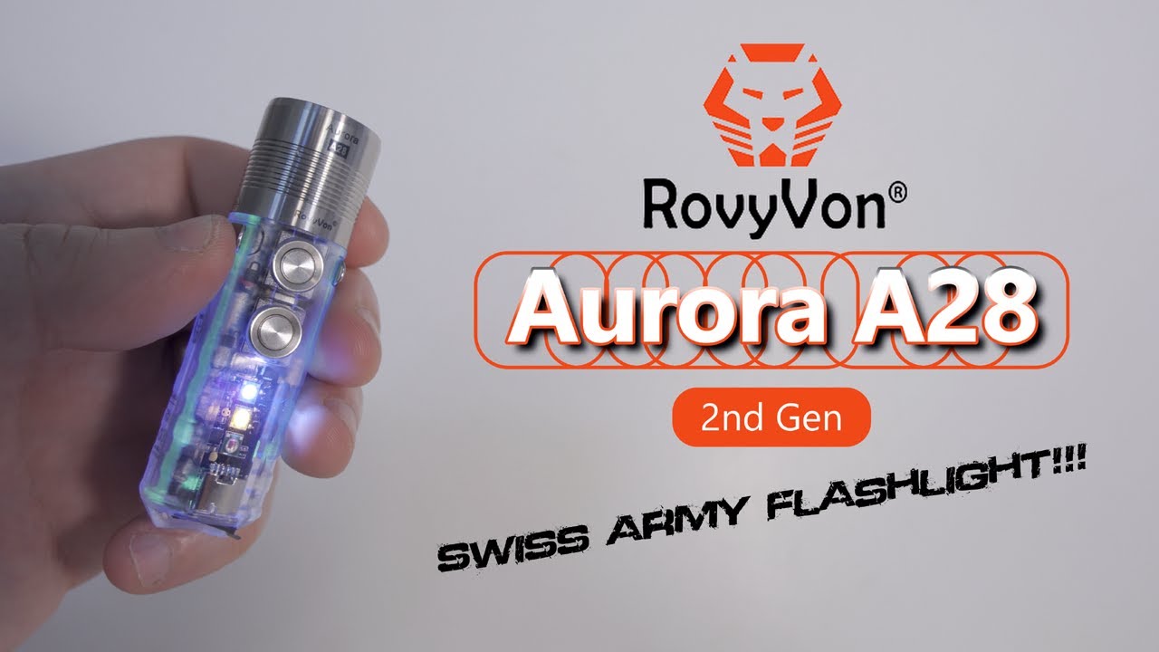 RovyVon Aurora A28 2nd Gen - multifunctional EDC/Keychain flashlight, Type-C charging - 1000 lumens