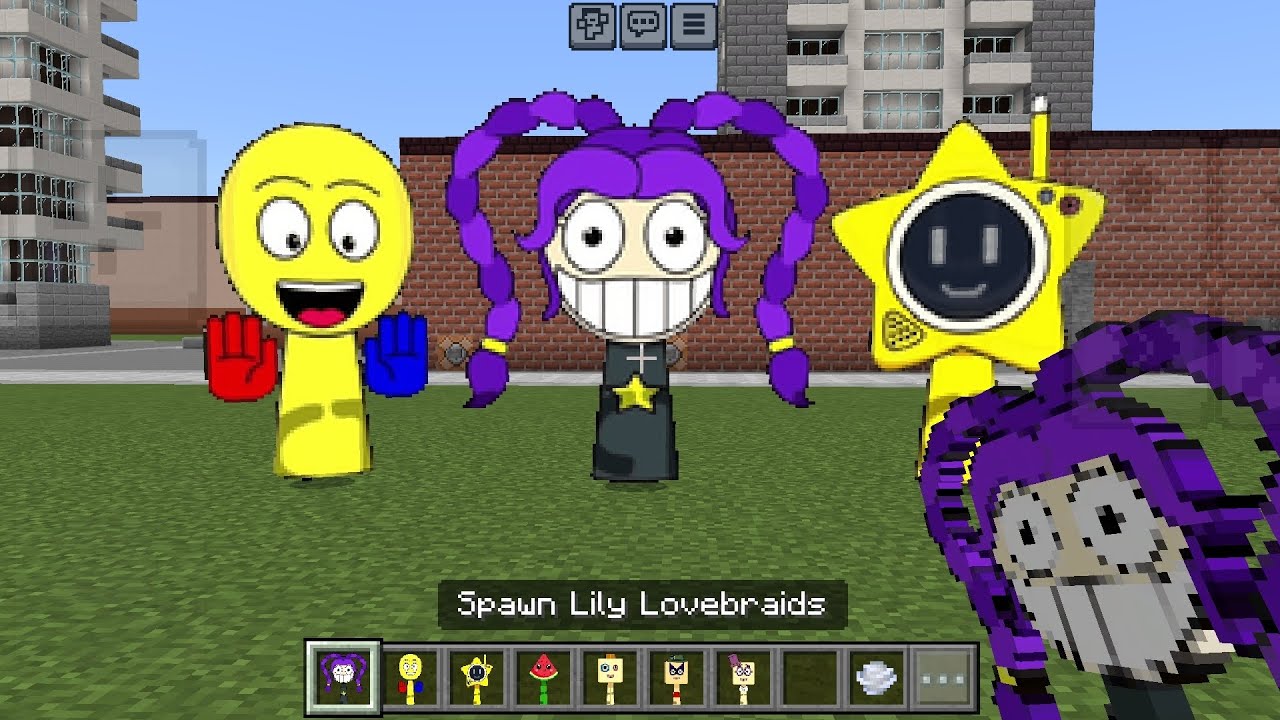 Sprunki OC Lily Lovebraids [from Poppy Playtime 5] added to Minecraft PE