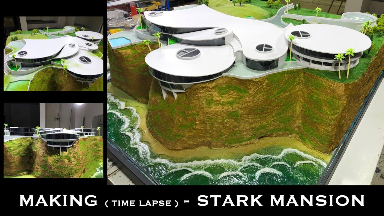 How I Made a 3ft Stark Mansion by Hand – Timelapse Build #StarkMansionBuild #IronManModel