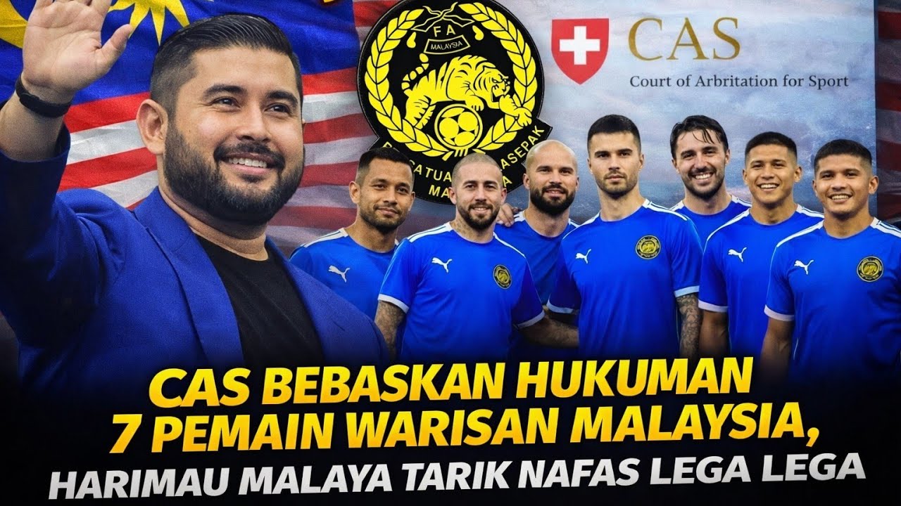 TMJ Gembira! CAS Bebaskan Hukuman 7 Pemain Warisan Malaysia, Harimau Malaya Tarik Nafas Lega