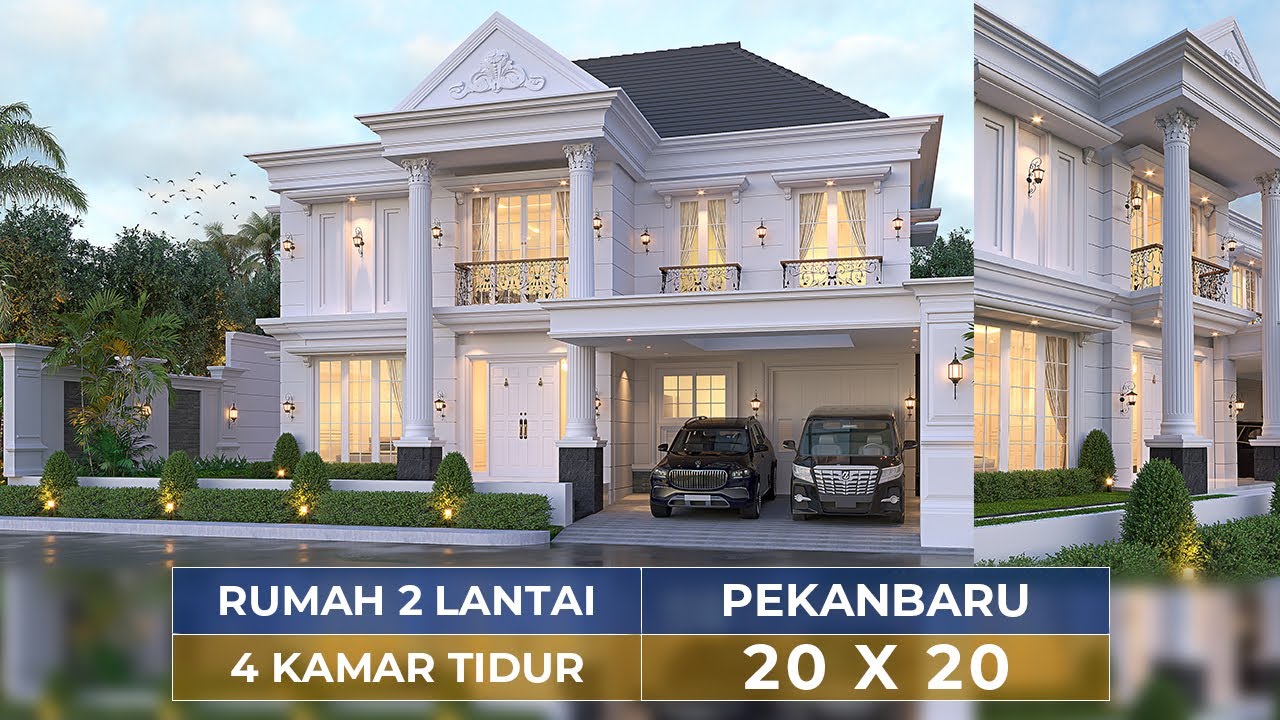 DESAIN RUMAH CLASSIC DI PEKANBARU!! SUASANA BERSIH DAN MEWAH! - JASA DESAIN