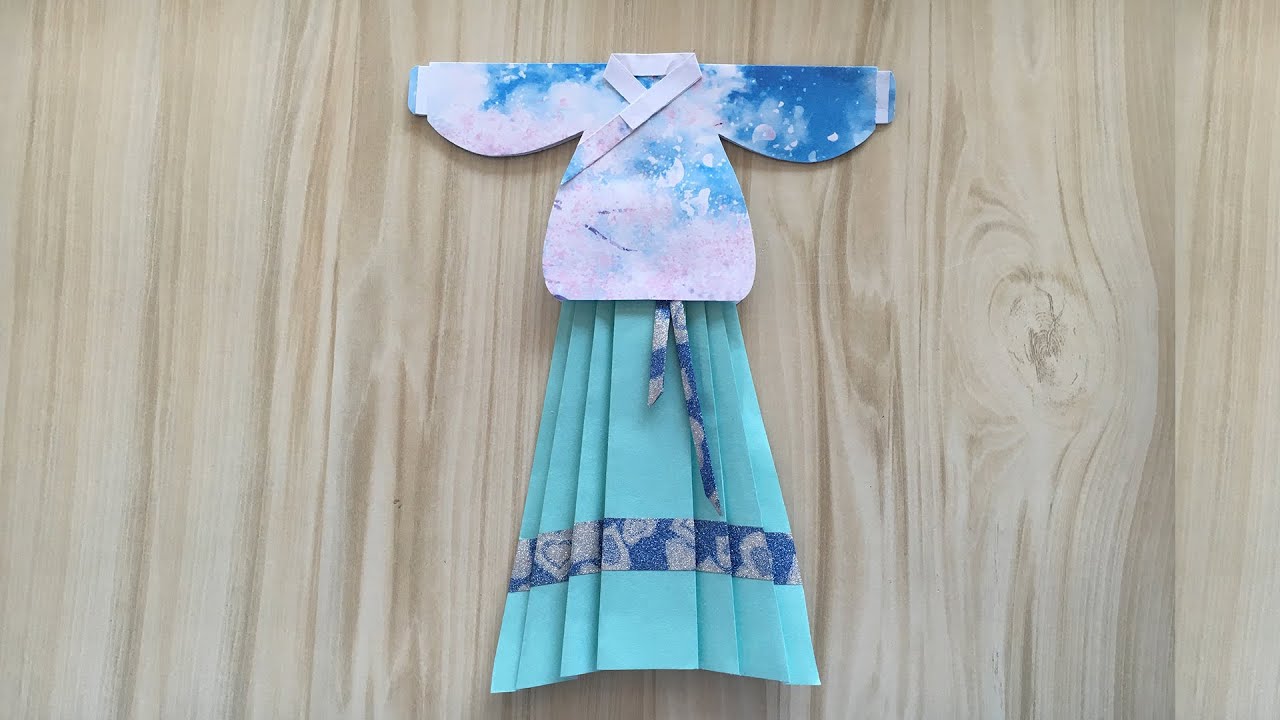 How to Make an Origami Han Clothing - Easy Tutorial - Paper Dress