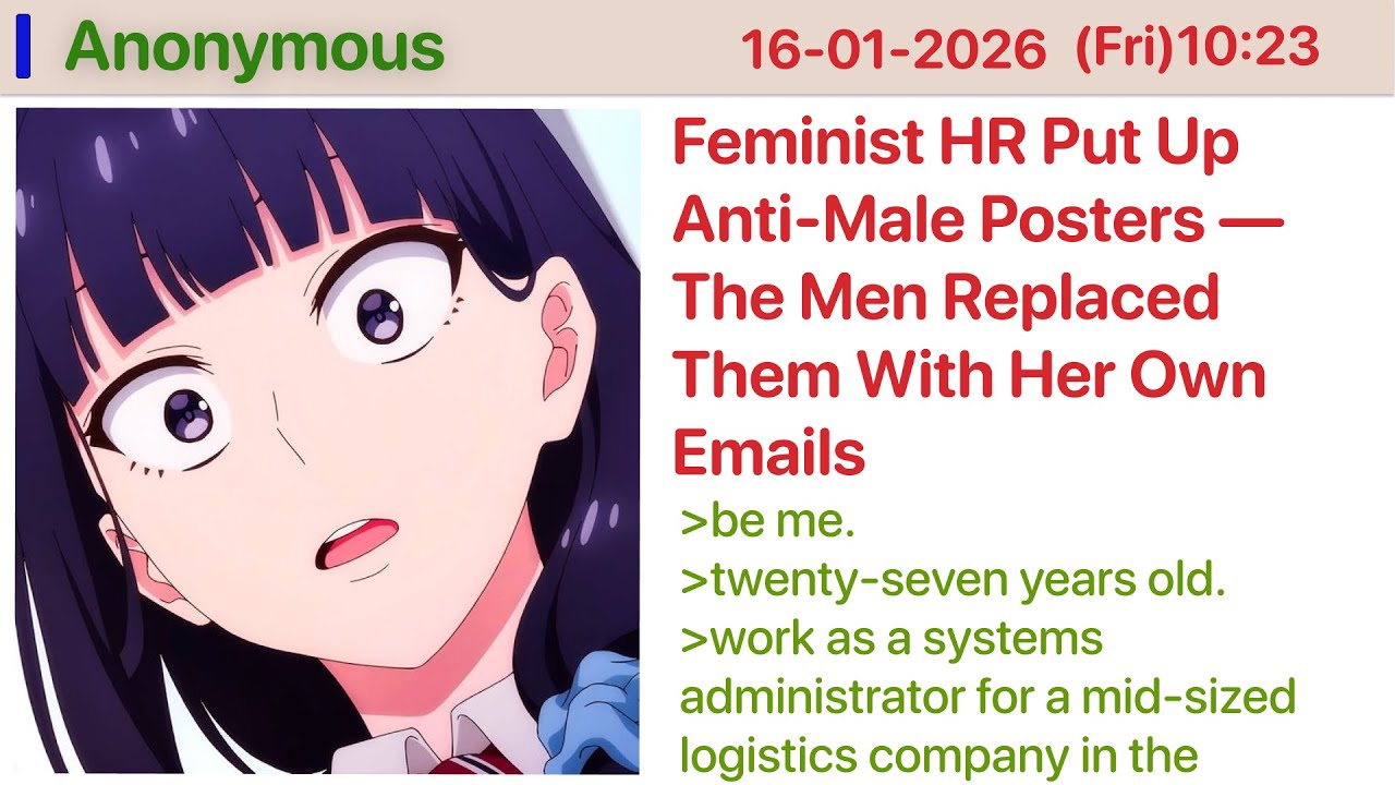 Feminist HR Put Up Anti Male Posters — The Men Replaced Them With Her Own Emails