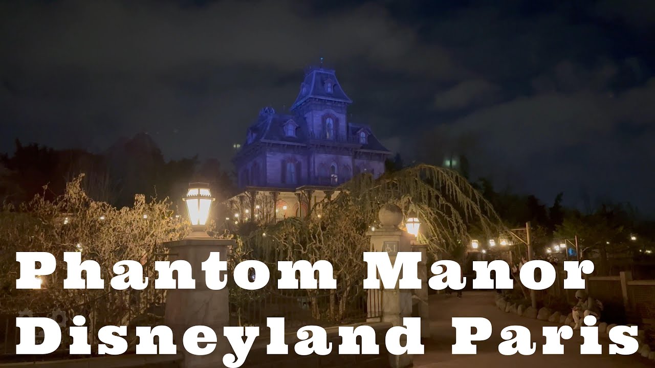 Phantom Manor at Night 2025 Disneyland Paris | French version of the Haunted Mansion