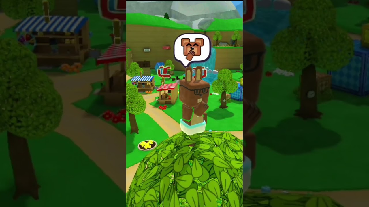 The rabbit wanted to play in a group #shorst #superbear #minecraft #roblox #game