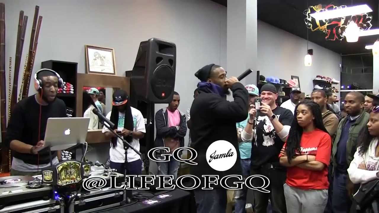Jamla artist GQ performing with 9th Wonder