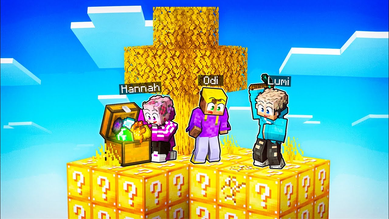 ZU DRITT auf EINER LUCKY BLOCK Insel Überleben in Minecraft!