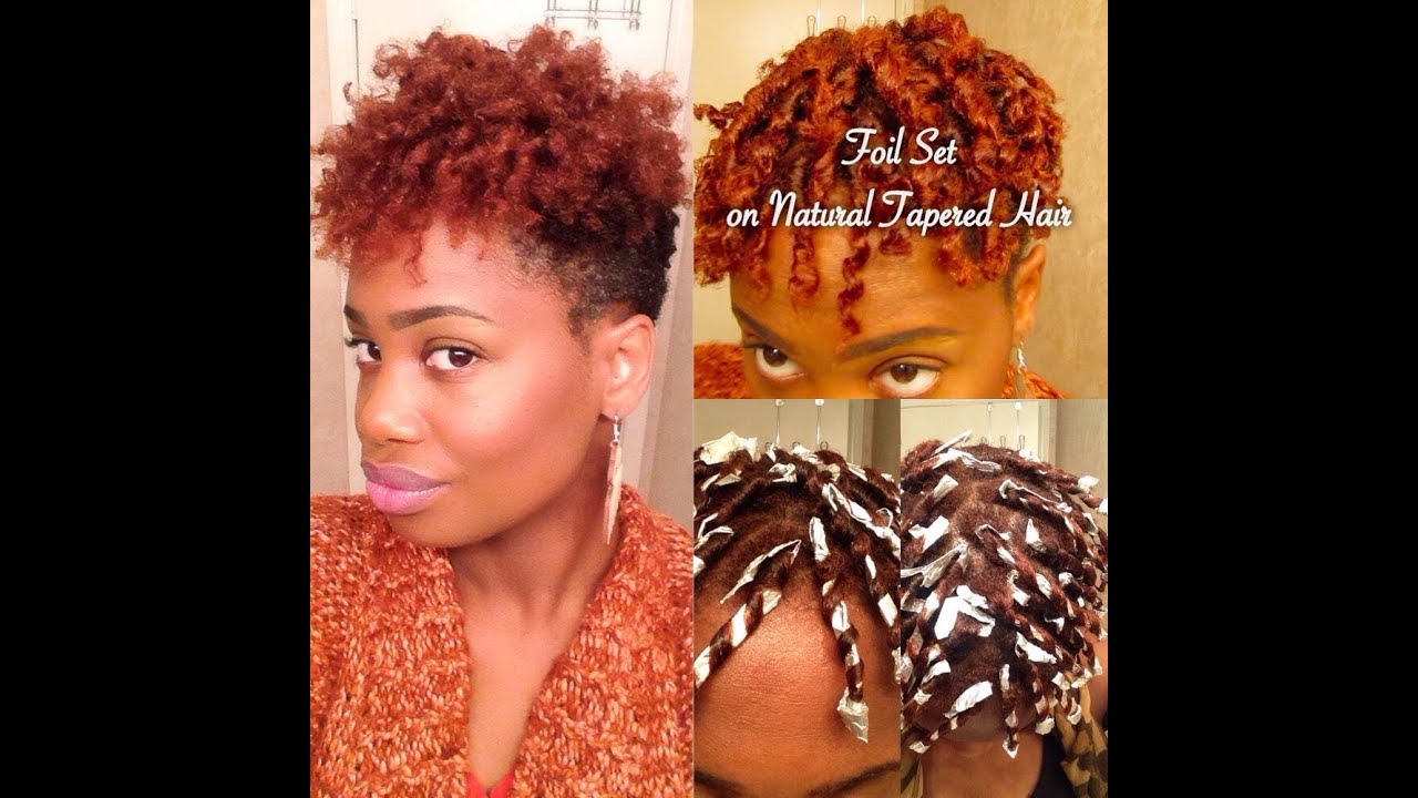 Aluminum Foil Set on Natural Tapered Hair