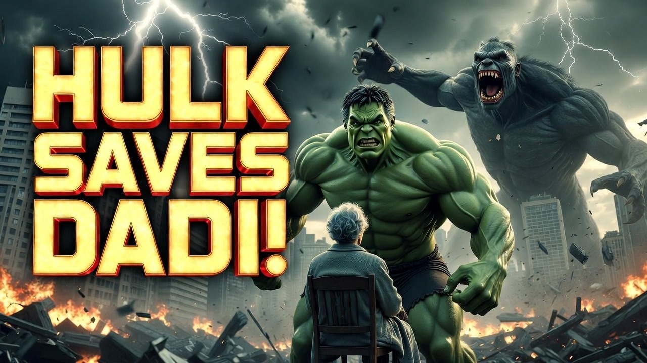 Garib Hulk Ne Monster Ko Hara Kar Apni Dadi Ki Zindagi Bachai 😱#hulk #hulkstory