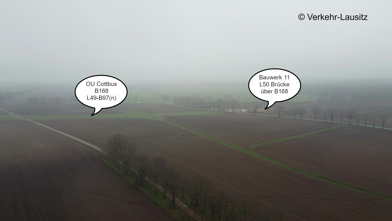 Ortsumgehung Cottbus 2. Bauabschnitt | Drohnenflug | April 2021