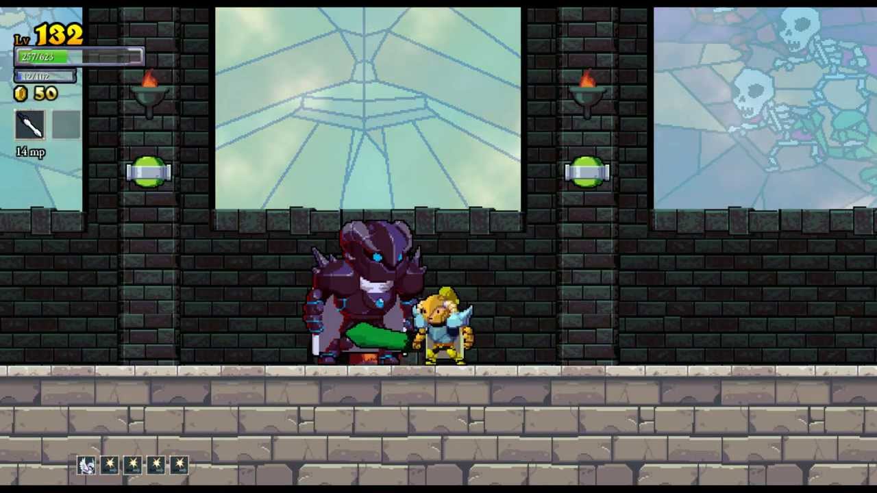 Rogue Legacy: Barbarian King Facetanks the Fountain