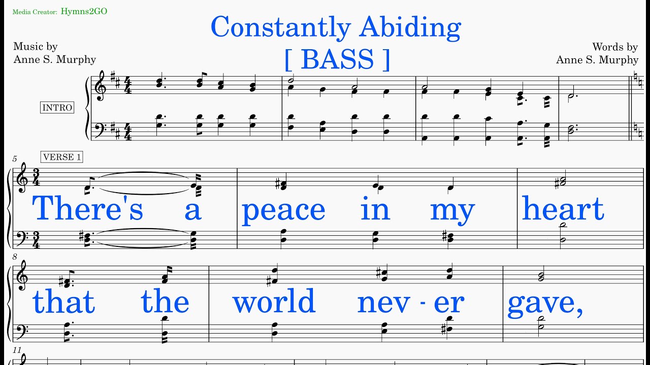 Constantly Abiding (Murphy - Murphy) [v1] Bass