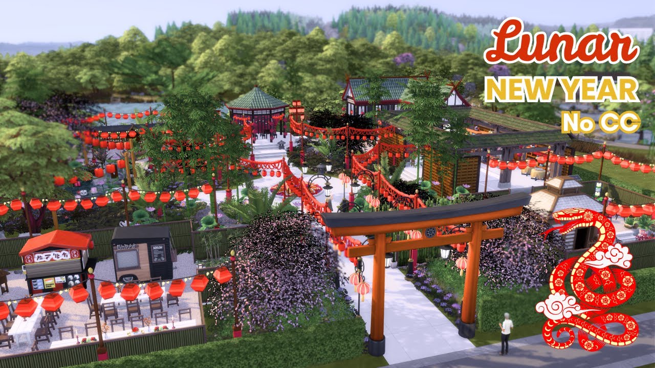 🏮🐍 Celebrate Chinese Lunar New Year in The Sims 4! 🎉✨ Vibrant Community Venue | No CC