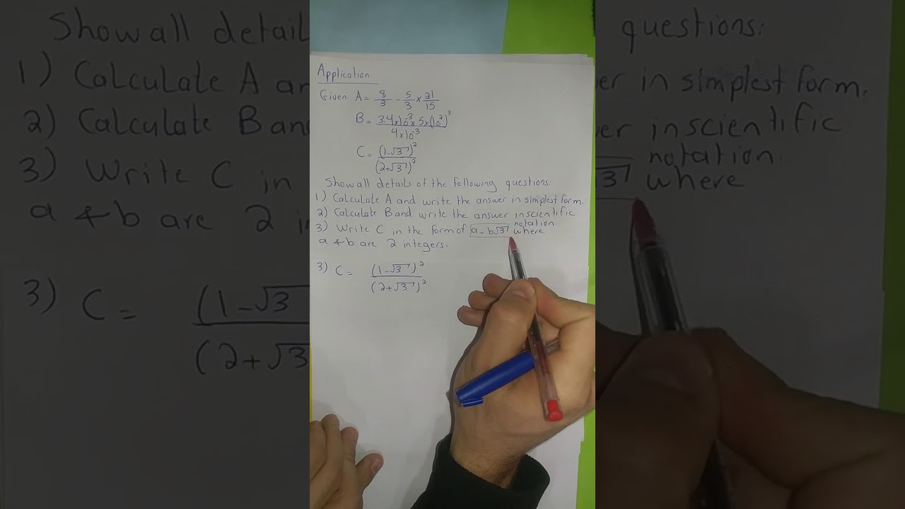 Application on real numbers(official session) G.9