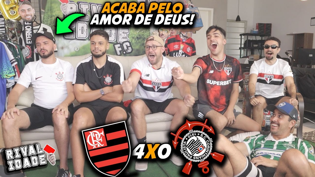 React Flamengo 4x0 Corinthians | Melhores momentos | Gols | Brasileirão