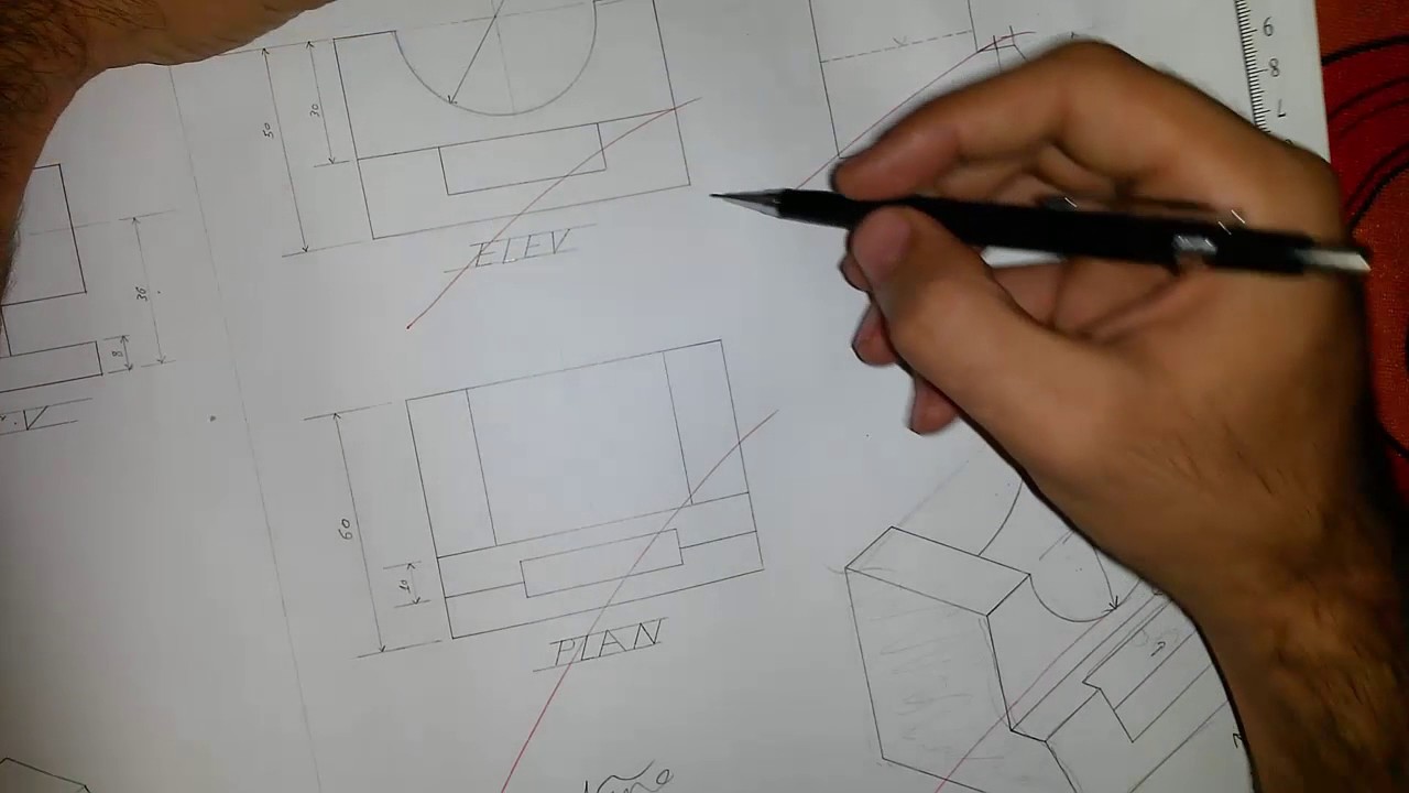 شرح الاسقاط _الجزء الاول _ اعدادى هندسة .