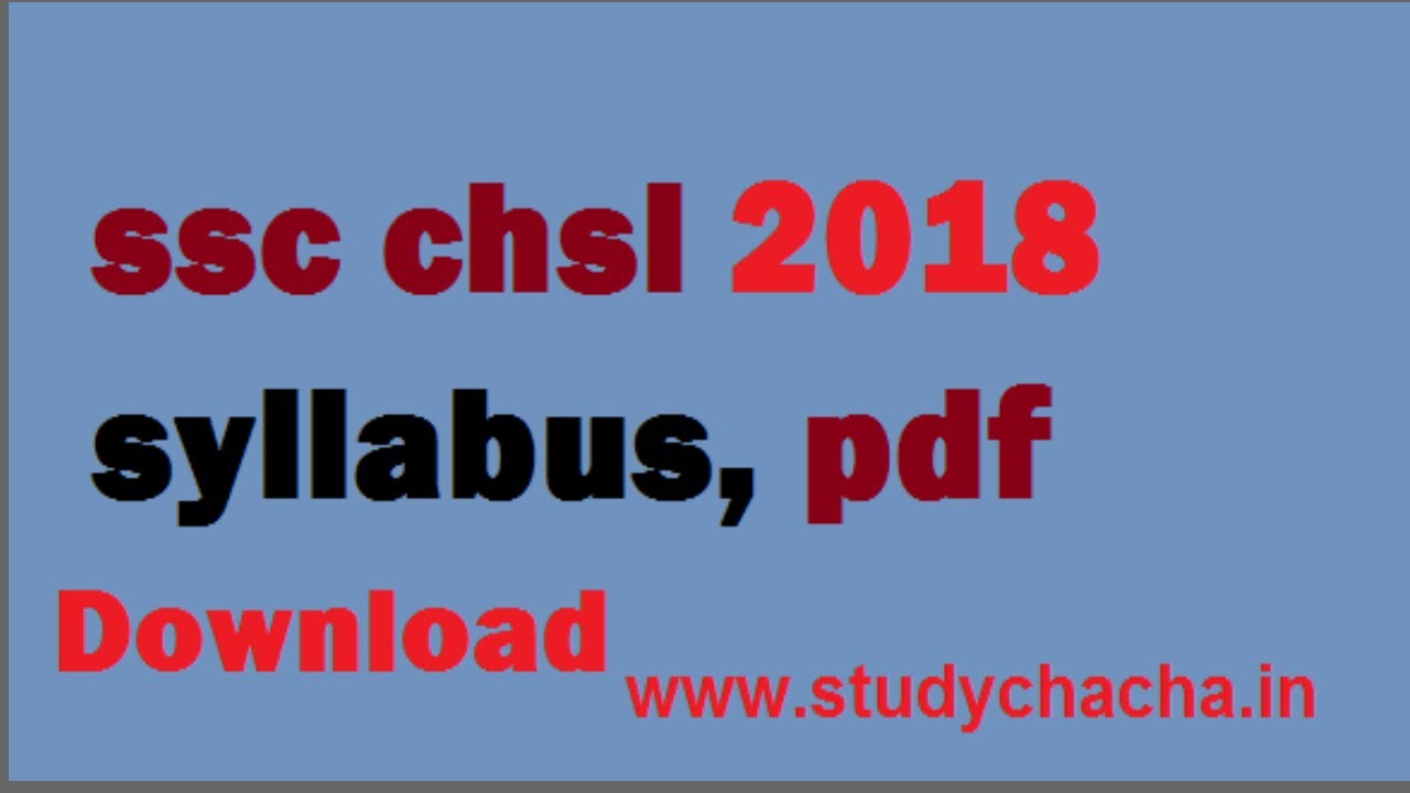#ssc chsl syllabus 2017-18 ||ssc chsl new exam pattern , exam dates,in hindi,ssc exam 2018#1