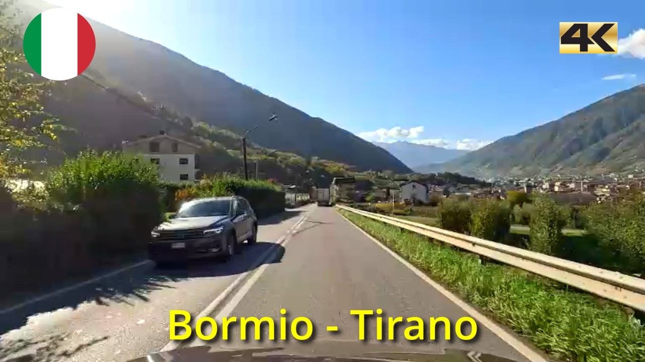 Driving the SS38 road in Italy from Bormio to Tirano | autumn 2024 | 4K