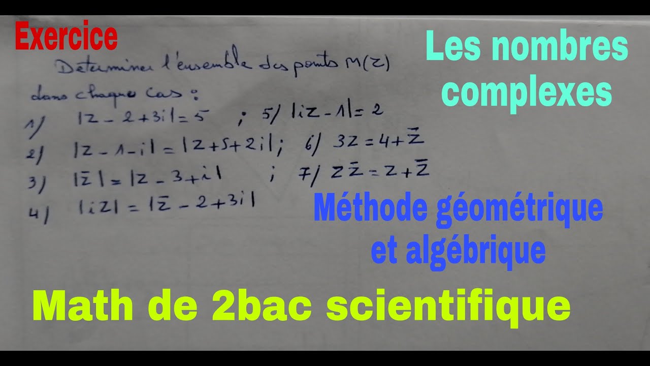 les nombres complexes ...math de 2bac......video4