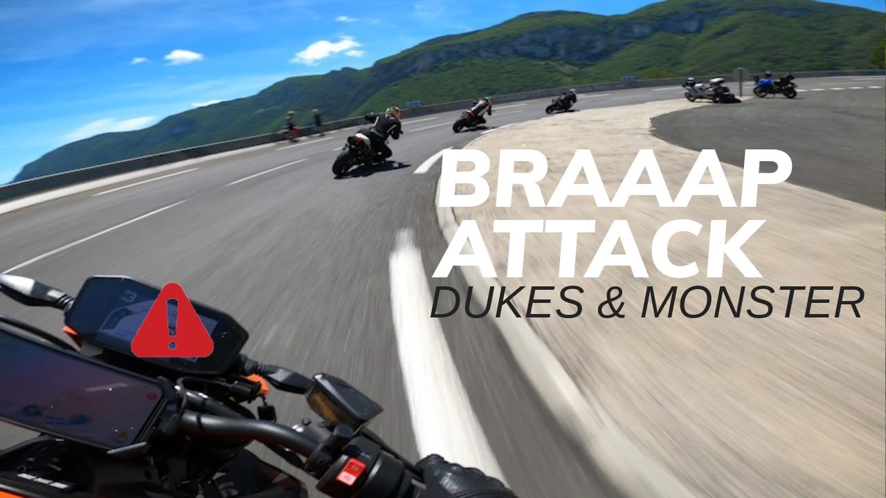 4 BIKES 1 CUP - KTM 890 DUKE + KTM 990 SD + DUCATI MONSTER 1200R (RAW SOUND)