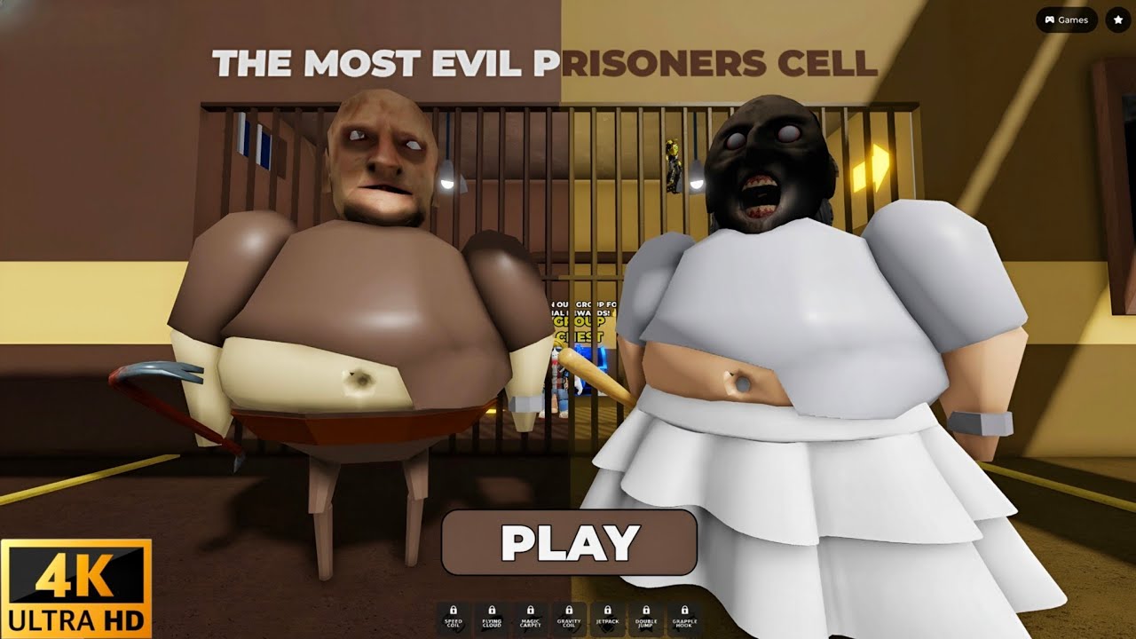 GRANNY & GRANDPA PRISON RUN OBBY – Roblox 4K Gameplay!