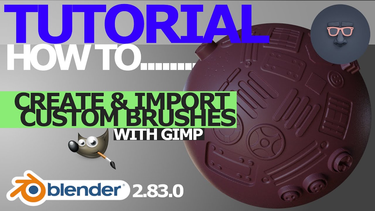 Blender 2.8 Tutorial - How to Create & Import Custom Sculpting Brushes