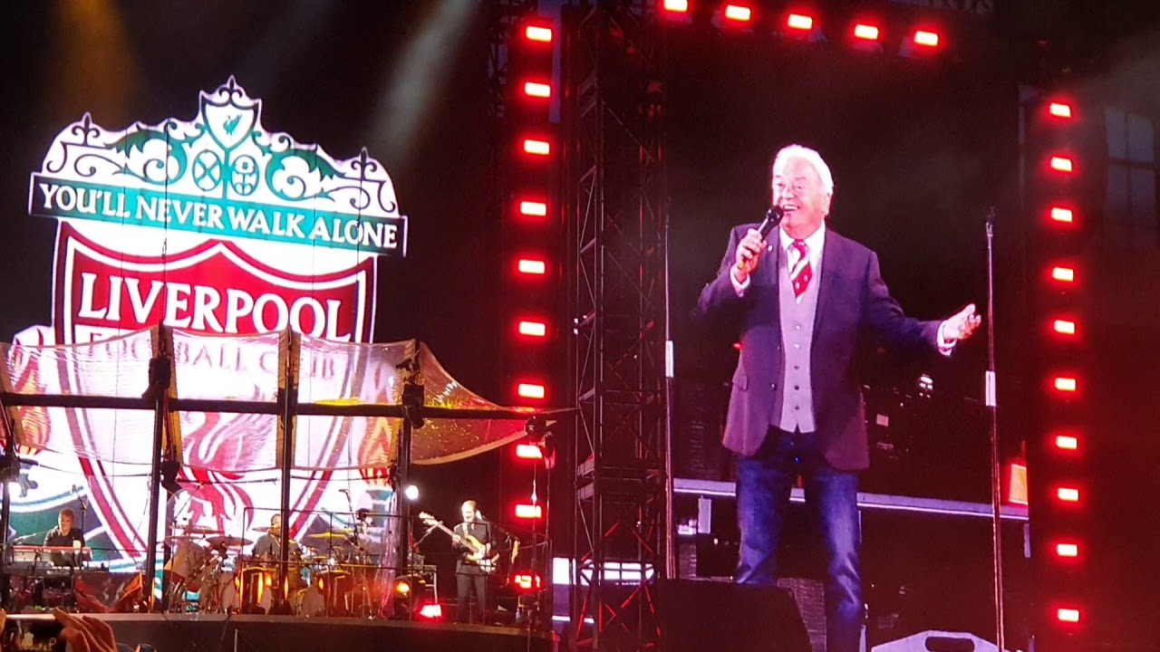 Gerry Marsden and Take That You'll Never Walk Alone YNWA Anfield Stadium 6/6/19