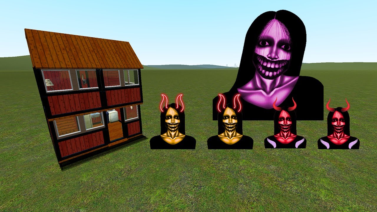Kuchisake Onna Family Vs Houses In Garry's Mod