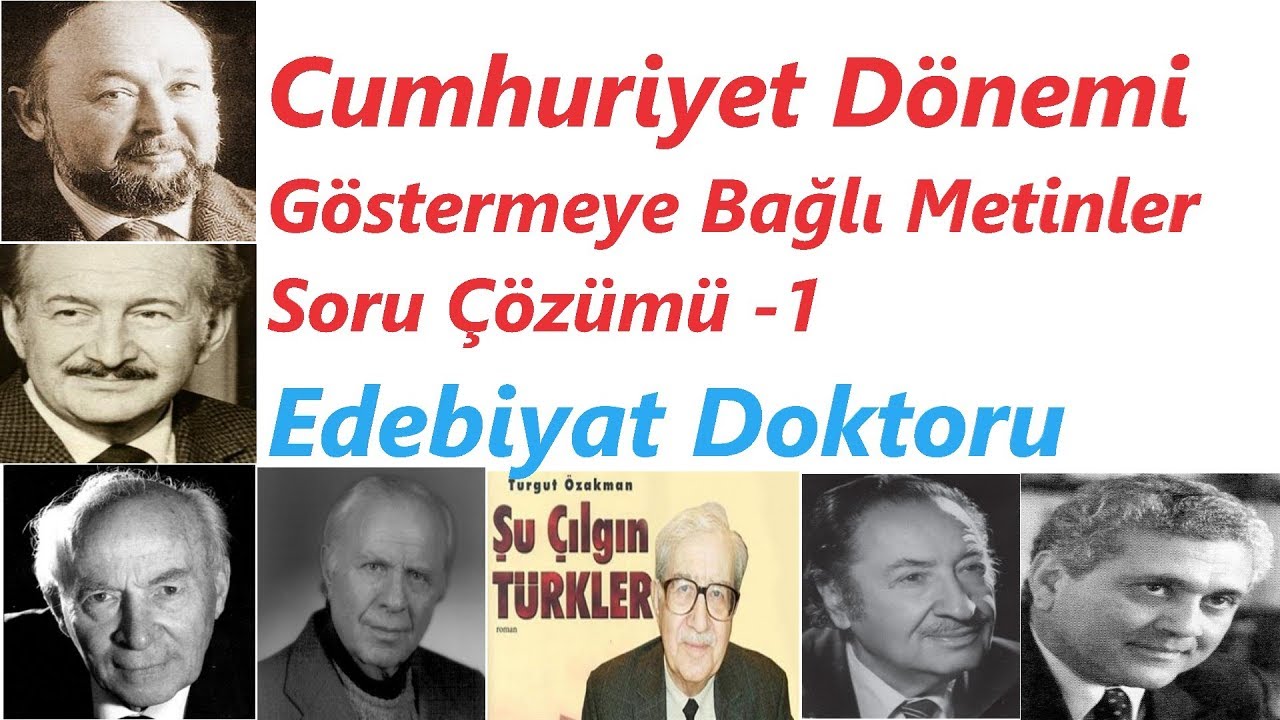 Cumhuriyet Dönemi Tiyatro Soru Çözümü 1