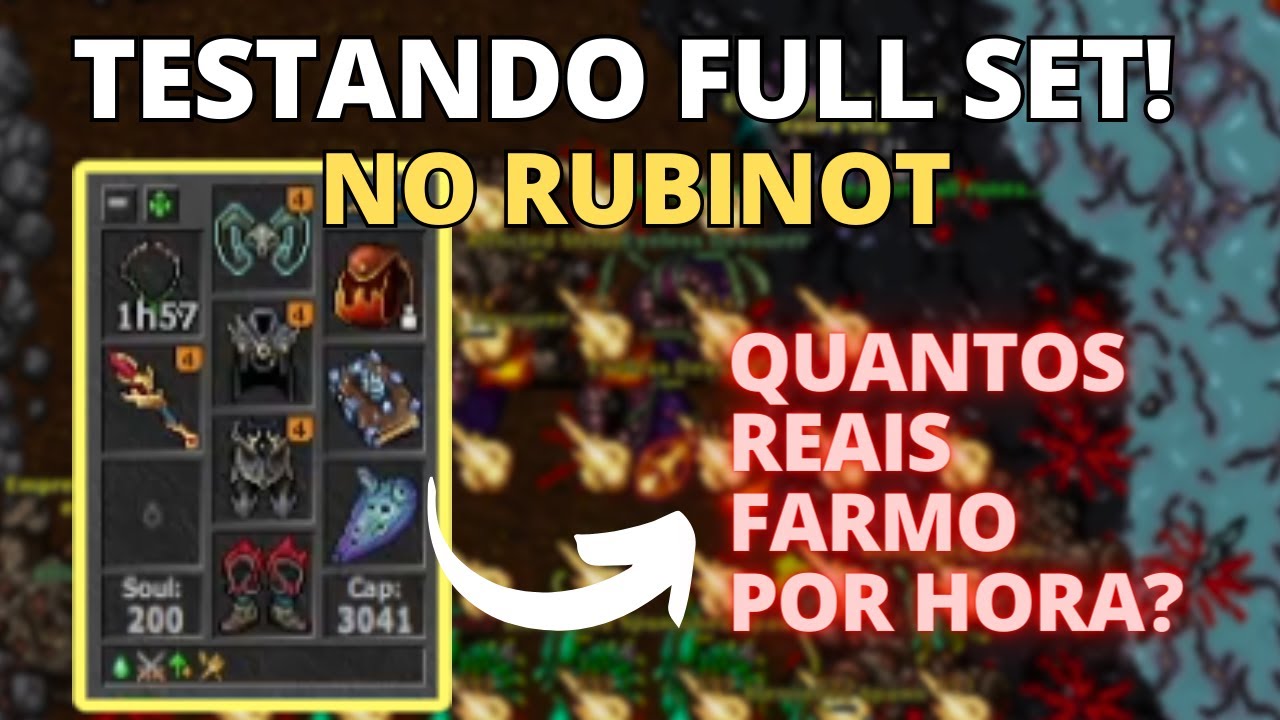 TESTEI QUANTO EU FARMO POR HORA COM UM FULL SET NO RUBINOT