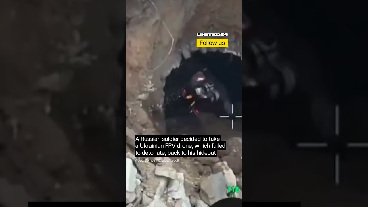 Russian Soldier Decided to Take Ukrainian Drone Back to His Hideout #warinukraine