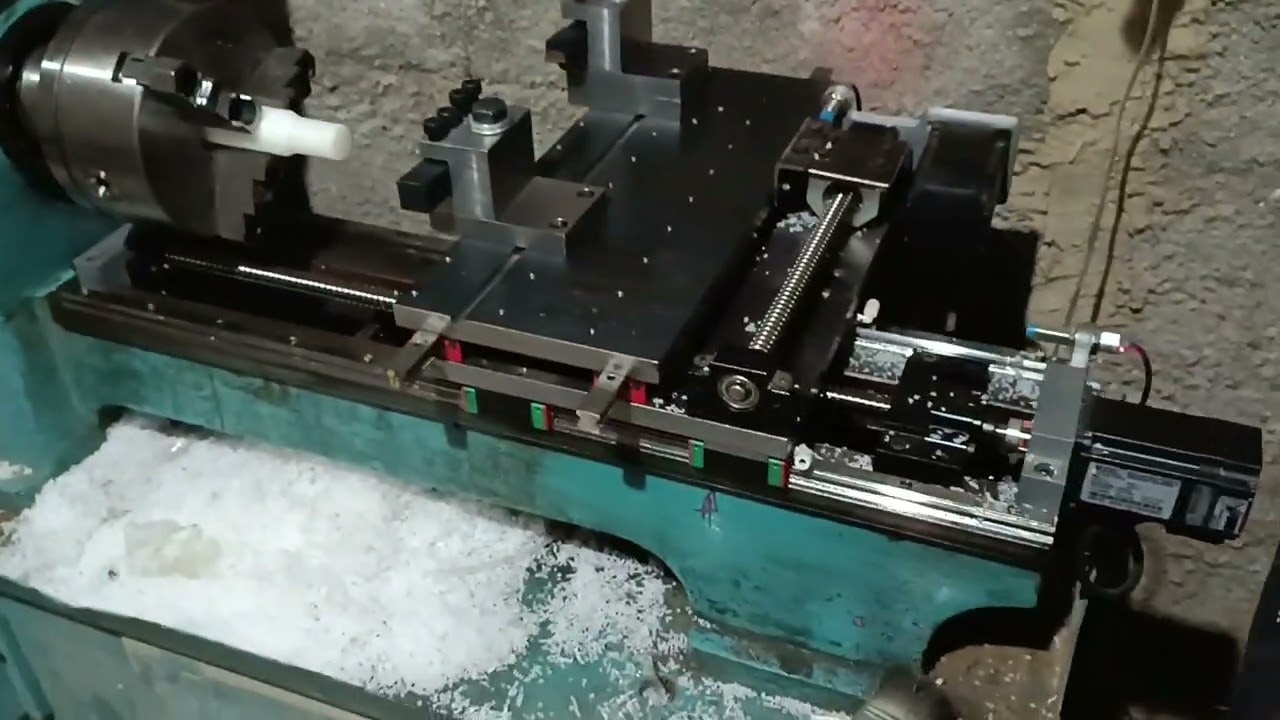 Torno CNC Caseiro - Mecânica de baixo Custo #machine #linuxcnc #cnc #tornocaseiro #tornocnc
