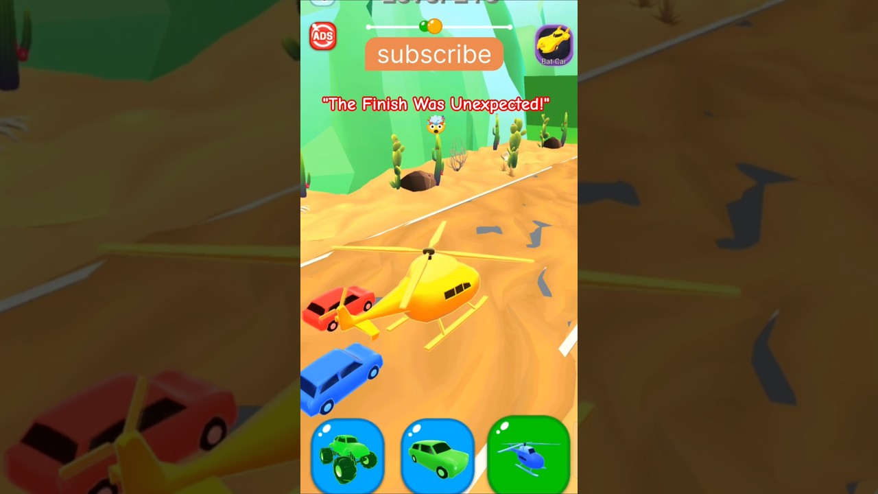 The Finish Was Unexpected🤯shape shifting funny race gameplay #racing #gaming #shorts #shapeshifting