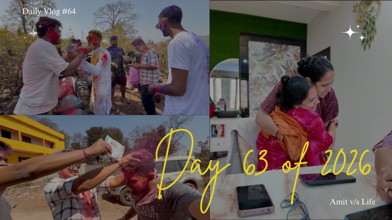Holi Vlog | Mummy aur Aunty ka Bharat Milaap | Vlog #64 of Vlog 365