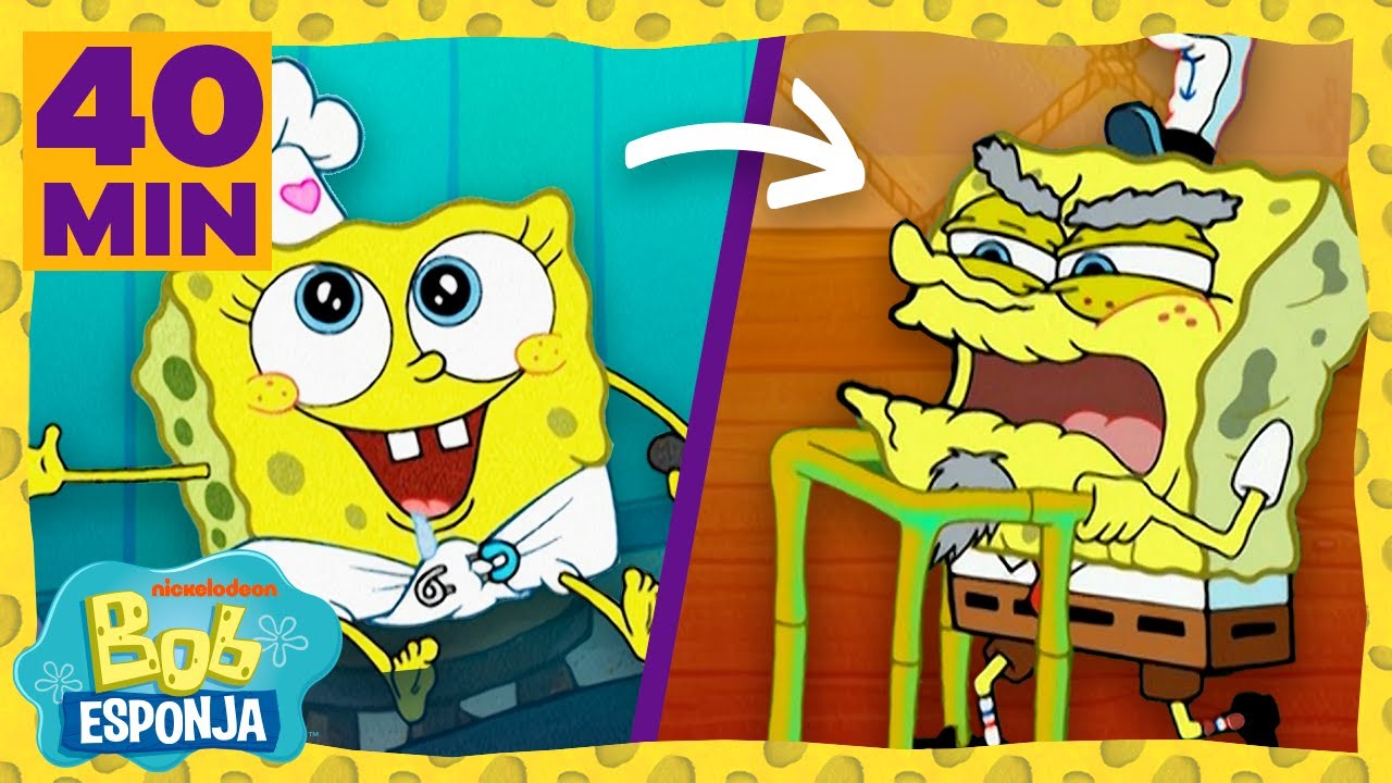 Bob Esponja | Momentos da Vida do Bob Esponja por 30 Minutos! | Bob Esponja em Português