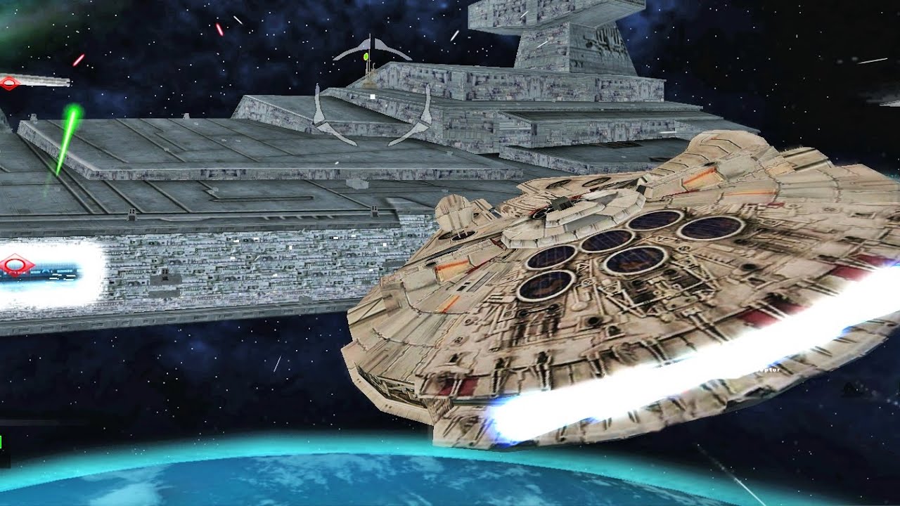✔ Star Wars Battlefront 2 Mods - Battle of Endor - Space - Millennium Falcon