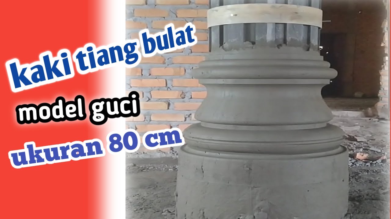 Proses pembuatan kaki tiang di dinding