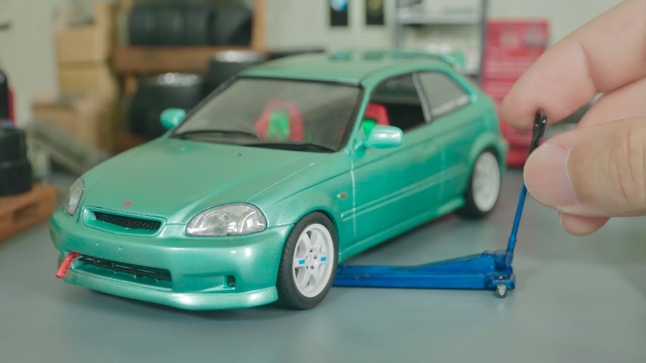 (ASMR)Honda Civic EK9 Type R Hatchback Model Car Full Build Step by Step