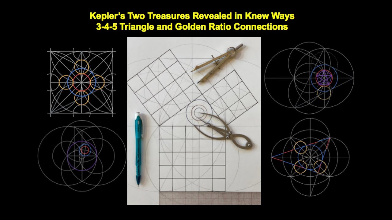 Kepler’s Two Treasures Revealed in Knew Ways: 3-4-5 Triangle and Golden Ratio Connections
