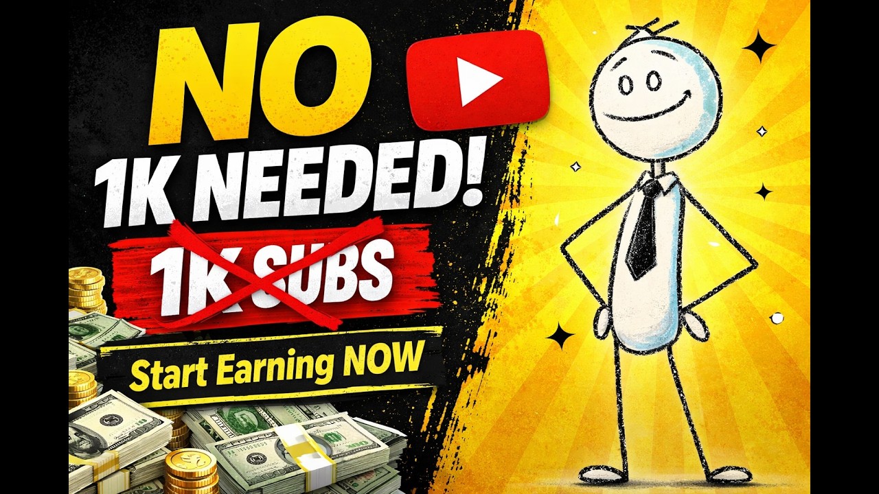 STOP Waiting for 1K Subscribers! How to Make Money on YouTube in 2026