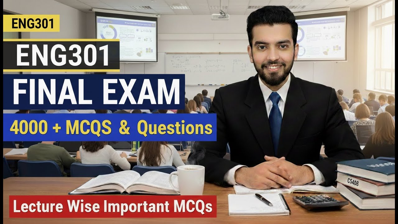 ENG301 Final Term Exam 2026 🔥 Important MCQs & Most Expected Questions | VU