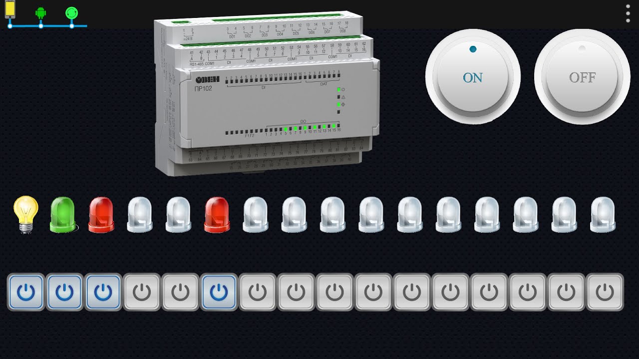 ПР102 Modbus Poll, Virtuino.