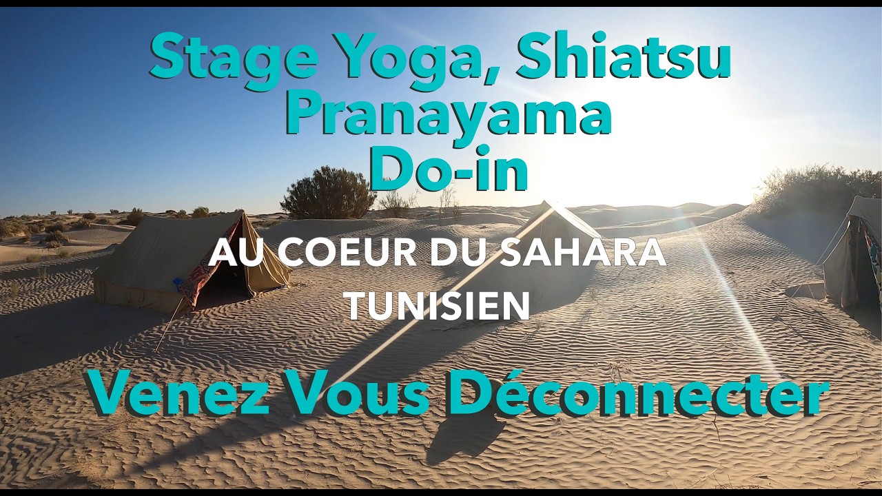 Stage Yoga Bien être Tunisie 2026 Karine Bergami Sylvie Fraissard - Regards croisés au Sahara