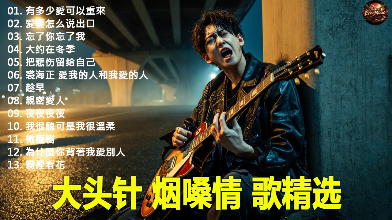 大頭針【大头针 · 烟嗓情歌精选】 那些年听哭过的歌｜烟嗓情歌精选翻唱🔥#有多少愛可以重來#爱要怎么说出口#忘了你忘了我#大约在冬季#把悲伤留给自己
