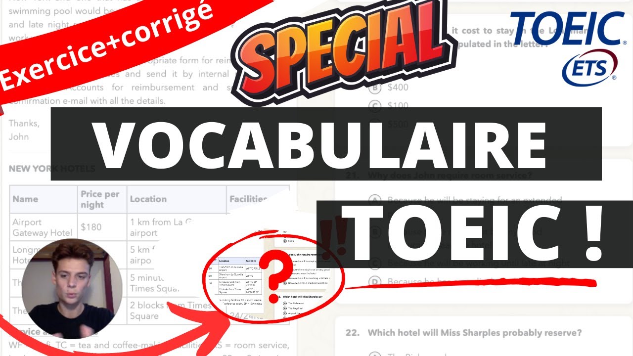 TOEIC : SPÉCIAL VOCABULAIRE ! L'ESSENTIEL