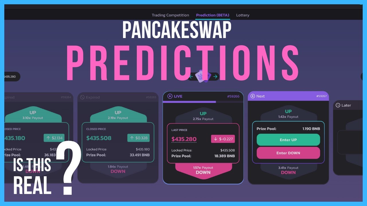 BUSTED - DO NOT BOTHER WATCHING THIS - PankcakeSwap Predictions Market (Thanks for Comments Wizards)